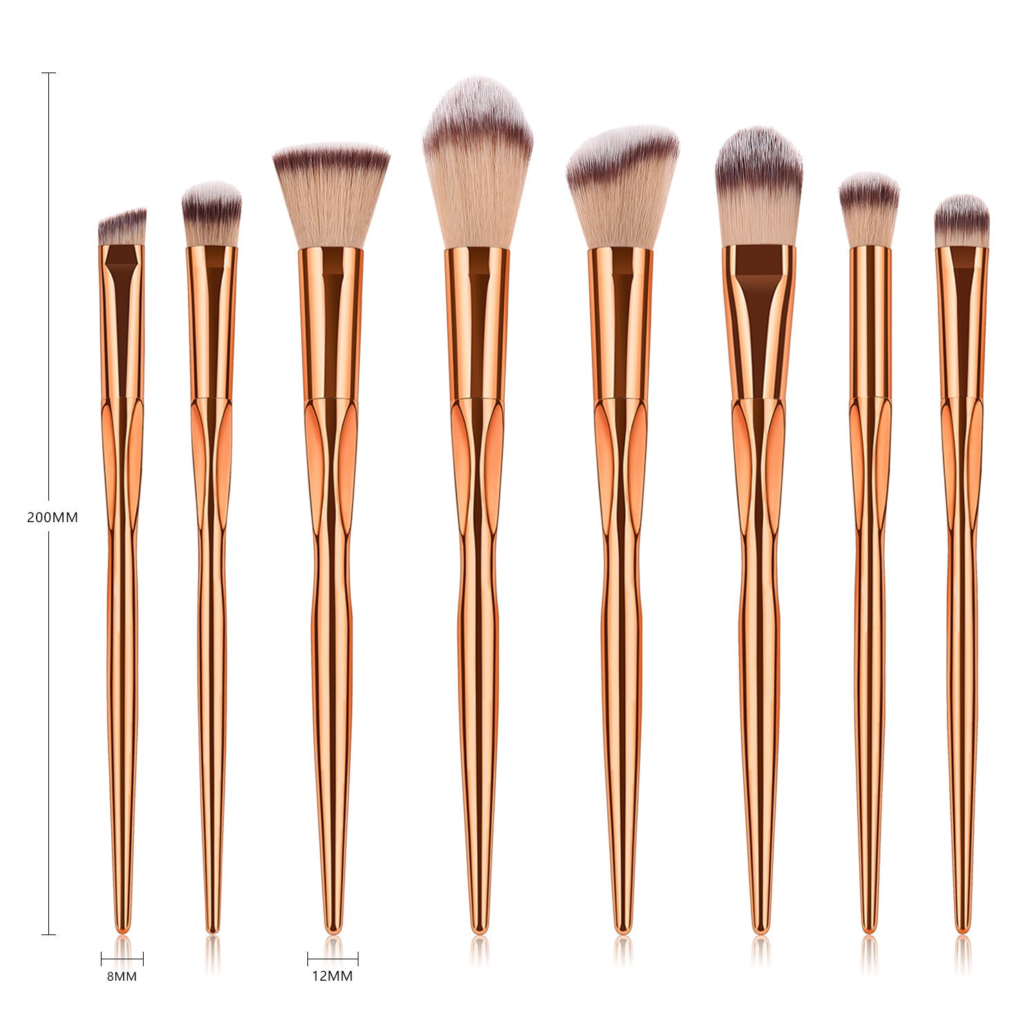 8 Makeup Brush Sets - Soft and Luxury - Lusso Scelta