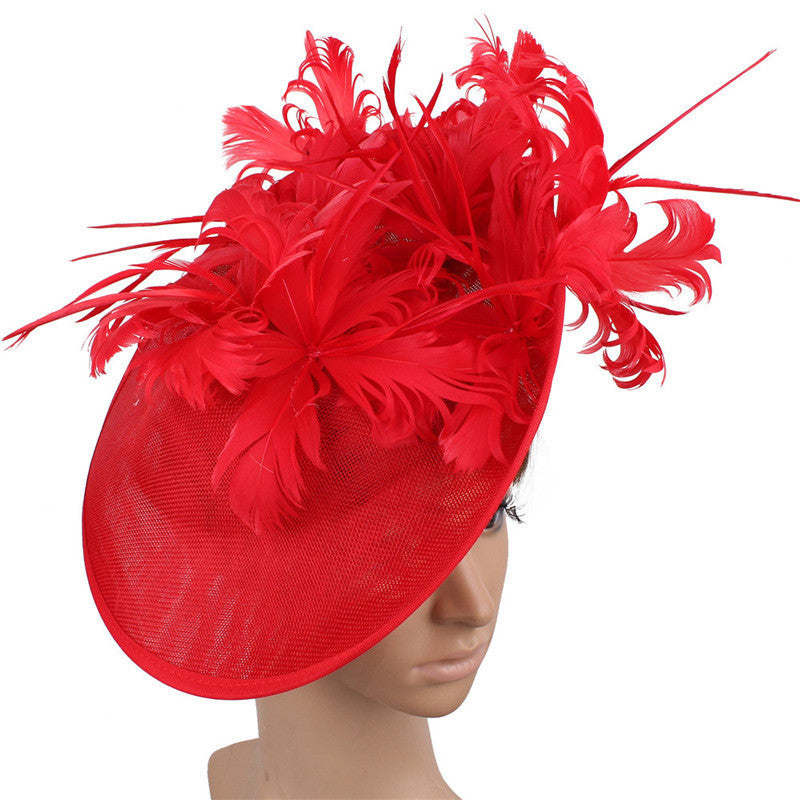 Premium Vintage Feather Hat - Aristocratic Luxury Ladies' Head Gear - Lusso Scelta