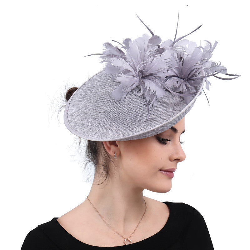 Premium Vintage Feather Hat - Aristocratic Luxury Ladies' Head Gear - Lusso Scelta