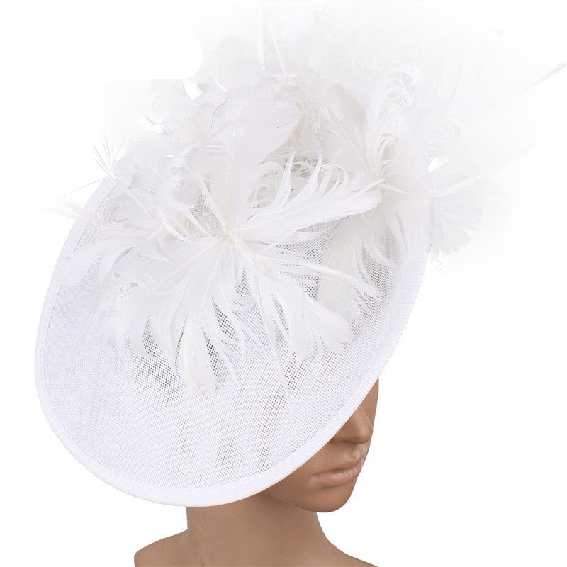 Premium Vintage Feather Hat - Aristocratic Luxury Ladies' Head Gear - Lusso Scelta