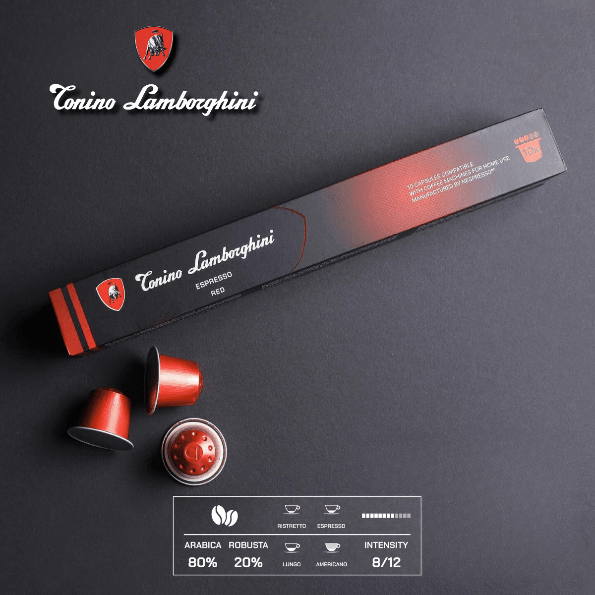 Espresso Capsules – Red | Nespresso Compatible - Tonino Lamborghini