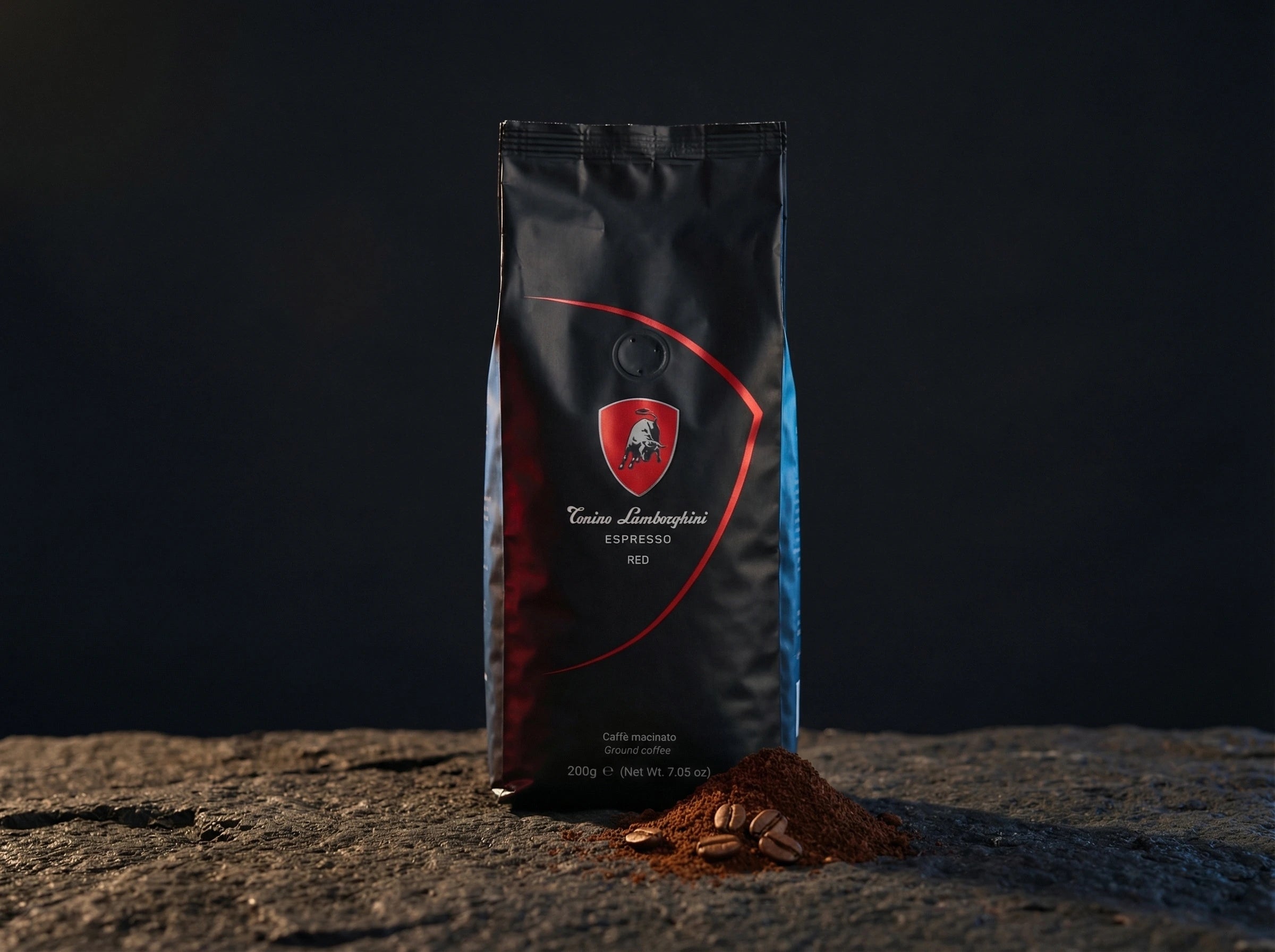 Tonino Lamborghini Red Espresso ground coffee 200g bag — Italian espresso for restaurants and cafés Canada